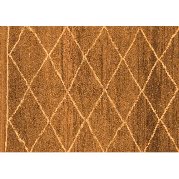 Ahgly Company Indoor Rectangle Abstract Orange Modern Area Rugs, 2' x 5'