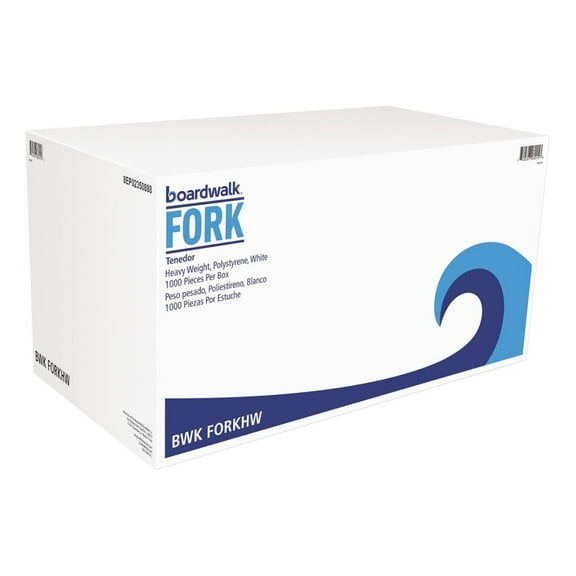 ZLGP FORKHW Heavyweight Polystyrene Cutlery, Fork, White (Case of 1000)