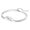 thumbnail image 4 of Pulseras para mujer cadena moda ajustable pequeño adorno encanto para cumpleaños plata, 4 of 8