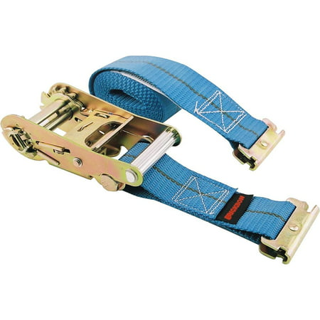

59140 Blue 2 x 20 Ratcheting E-Track Logistic Strap The ratchet strap tie downs work great for securing cargo for transport