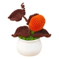 thumbnail image 2 of Puntoco Caqui, Adornos De Plantas En Macetas De La Serie De Frutas Tejidas A Mano,Decoración Hogareña, 2 of 5