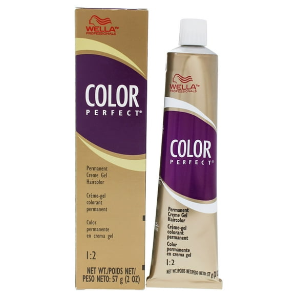 Couleur Parfaite Permanente Crème Gel Haircolor - 8RG Rouge Clair Blond Doré par Wella pour les Femmes - 2 oz