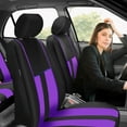 thumbnail image 3 of FH Group Universal Fit Cloth Striking Striped Car Seat Covers for Auto, SUV, VAN Airbag Compatible, Easy to Install, UV-Resistant & Durable - Full Set, 3 of 8