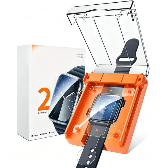 MAGIC JOHN 2 Pack Screen Protector for Apple Watch Series 9/8/7 45mm ...