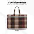 thumbnail image 3 of Handbag File Bag 15×10.6in Large Capacity Double Pocket Designed For Work Travel Travel Shopping Rosybrown Buffalo Plaid Check Tartan Scotland_1, 3 of 8