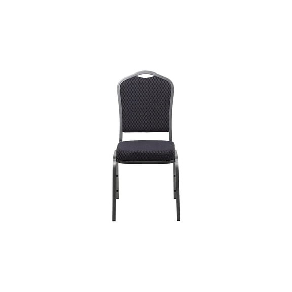 Flash Furniture Fabric Silver Vein Frame Crown Back Banquet Chair Black 10/Pack 10HFC01SVE26