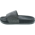 thumbnail image 2 of Bamboo Womens Dazzling-01S Open Toe Jeweled Rhinostone Slide Flip Flops Flat Sandal Slippers, 2 of 7