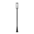 thumbnail image 3 of 1 Light Outdoor Post Mount Lantern In Industrial Style 10 Inches Wide By 121.75 Inches High Z-Lite 584Phbr-519P-Bk, 3 of 6