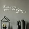 thumbnail image 1 of Because Every Picture Tells a Story Vinyl Lettering Picture Wall Quote Family Decals - Size: 9"H x 28"L - Color: Ivory, 1 of 5
