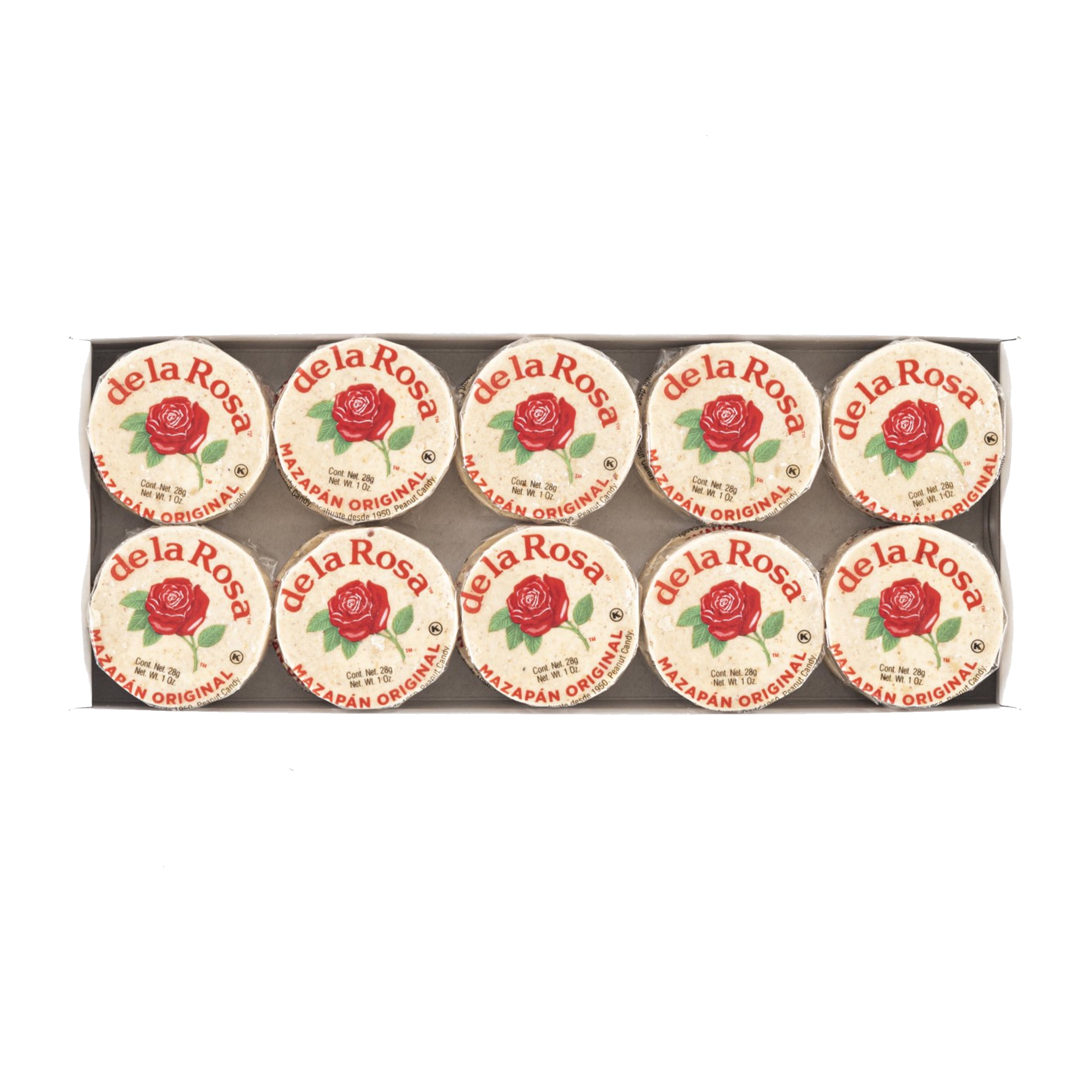(24 pack) De La Rosa Mazapan Style Mexican Peanut Candy, 20 Count