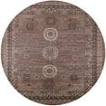 thumbnail image 1 of Ahgly Company Indoor Round Mid-Century Modern Reddish Brown Oriental Area Rugs, 4' Round, 1 of 6