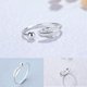 thumbnail image 4 of Anillo De Hoja Lucky Little Feather Anillo De Hoja De Dedo Abierto Anillo De Promesa Ajustable Para Mujeres Niñas Aniversario Día De San Valentín Regalo De Cumpleaños sonducket AP005500-00, 4 of 6