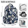 thumbnail image 5 of FUIALDOLG White Flowers Pattern Durable Backpack for Girls for Travel Elementary School, Water Resistant Breathable 600D Polyester Elementary Backpack, 5 of 10