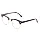 thumbnail image 1 of 2025 Newbee Fashion - Gafas de media montura clásicas, de estilo retro, ovaladas y de estilo vintage para celebridades, con lentes transparentes de alta moda, 1 of 5