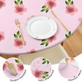 thumbnail image 4 of Pioneer Flower Floral Print Pattern Round Fitted Tablecloth with Elastic Edge,Dining Table Cover Waterproof,Outdoor Round Tablecloth for Camping,Dining,Indoor and Outdoor, 4 of 7
