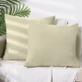 thumbnail image 2 of Unique Bargains 4 Pcs Solid Color Pillowcases Hidden Zipper Pillow Covers Beige 20" x 20", 2 of 6