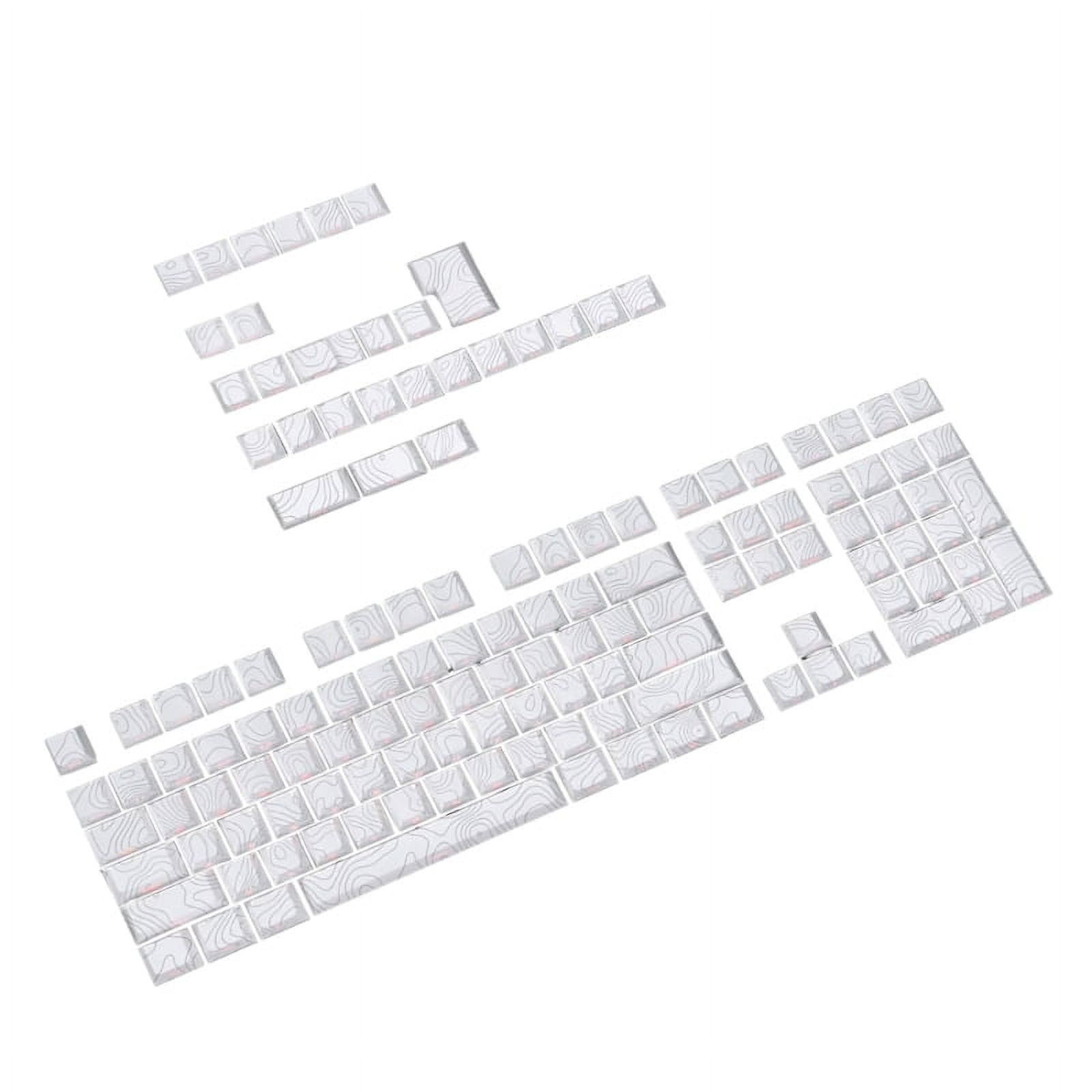 Side Engraved PBT Keycaps 136 Keys Keycap Set Cherry Height with Backlights Line Engravings for Mechanical Keyboards