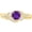 Amethyst, variant on 1 to 6 Carat Cushion 14K Yellow Gold LAB GROWN Gemstone and LAB GROWN Diamond Engagement Ring (AAAA Heirloom Quality) Emerald Gemstone 1 Carat Size-5 0.5 Carat Center