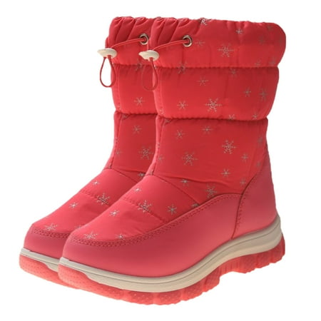 

1 Pair Winter Boots Snowfield Boots Lacing Shoes Children Footwear for Winter