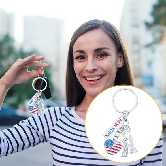 Omeite American tourist souvenirs Independence Day Statue of Liberty keychain