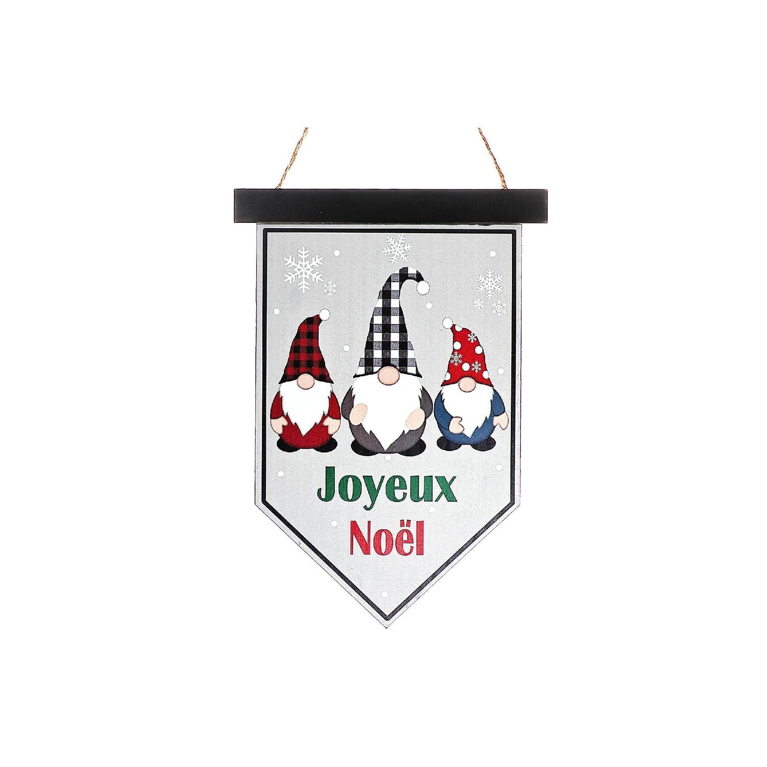 Mdf Flag Wall Hanger (Joyeux Noel)