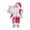Pink, variant on Qocolhg 12 Inch Santa Claus Standing Santa Figure Gift Home Decor Figurine Xmas Ornament for Table Home Shop Indoor Outdoor Christmas Party, Christmas Decorations Clearance