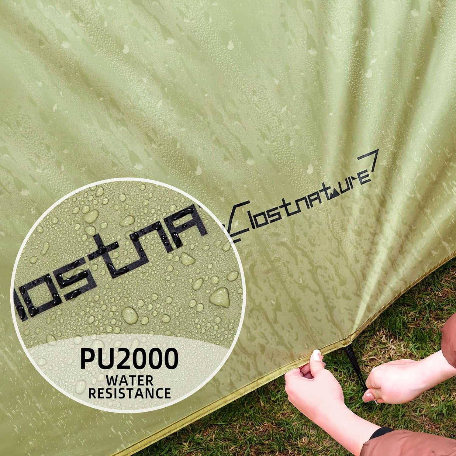 Waterproof 2 Person Camping Tent with Porch Lightweight Dome Shelter for Hiking Backpacking