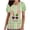 Green, variant on Women's Short Sleeve Easter Print Scrub Top – V-Neck Floral Pocket T Shirts Spring Holiday Top