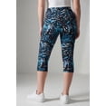 thumbnail image 2 of Woman Within Plus Size Stretch-Cotton Knit Pull-On Printed Capri Leggings, 2 of 3
