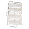 thumbnail image 7 of Wildnix Modern Desk Apothecary Cabinet with Large Storage Capacity, 4 Adjustable Drawers, Wheels for Easy Movement and Space-saving Design, 7 of 7