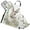 Bunny in Floral Bouquet, variant on Vivid Cattle 5 Pcs Kitchen Set Heat Resistant Oven Mitts and Non-Slip Pot Holders with Adjustable Cooking Apron