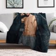 thumbnail image 6 of Cool Sebastian Stan Blanket Ultra Soft Flannel Fleece Blanket Stylish Bedroom Living Room Sofa Warm Blanket All Season Use 50"*60"（130 * 150cm）80"x60", 6 of 7