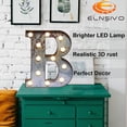 thumbnail image 2 of Elnsivo Vintage Led Letter Lights Light Up Alphabet Sign for Cafe Party Home Bar Initials Decor(Letter B), 2 of 6