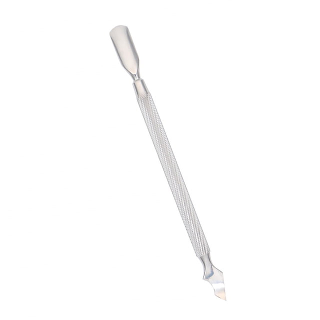 Soidarity Cuchara empujadora de cutículas de uñas de doble cabeza, recortadora de eliminación de esmalte de Gel de acero inoxidable, barra de pulido Juegos de manicura GT08 Soidarity CE000322-06