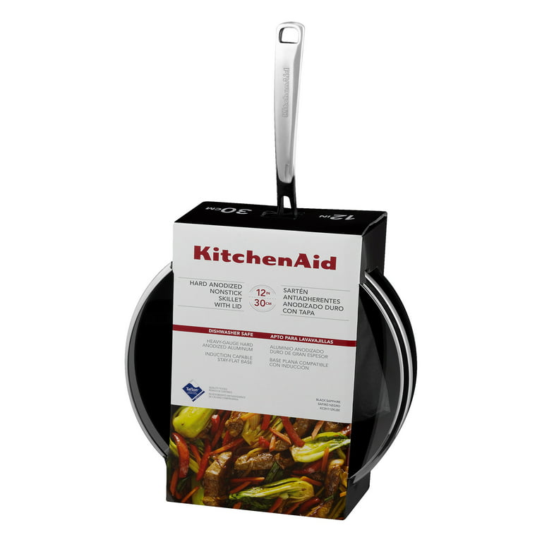 KitchenAid® Hard-Anodized Nonstick Deep Frying Sauté Pan with Lid, 3-Quart