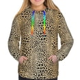 thumbnail image 4 of Hoodies for Women - Realistic leopard print beige Comfrt Colour Drawstring Women'S Fashion Hoodies & Sweatshirts, Fall Outfits Clothes for Women 2024 Pullover with Kangaroo Pocket, 4 of 7