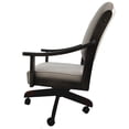 thumbnail image 2 of Swivel Wood Dining Caster Chair Casa - Sand Fabric - Brown Frame, 2 of 5