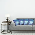 thumbnail image 3 of Ambesonne Winter Throw Pillow Cover 4 Pack, Aurora Borealis Iceland, 24", Blue Sea Green Lilac, 3 of 7