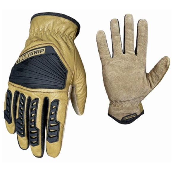 True Grip 103523 Leather Hybrid Impact Gloves - Extra Large