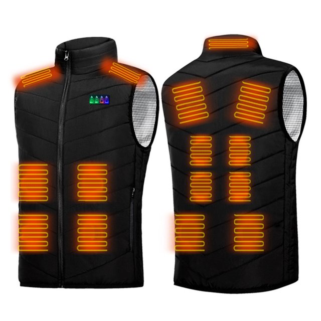 Chaqueta Térmica Chaleco eléctrico con calefacción Chaleco de invierno de 15 áreas para acampar al aire libre Senderismo 5XL