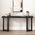 thumbnail image 3 of Harper & Bright Designs Unique Wood Console Table with Geometric Design for Living Room and Entryway, Black, 3 of 7