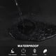 thumbnail image 3 of Shower Curtain Mould Proof Mildew Resistant, 180x180cm Black Bathroom Curtain Set With Hooks, Weighted Hem, Waterproof Solid Polyester, 3 of 4