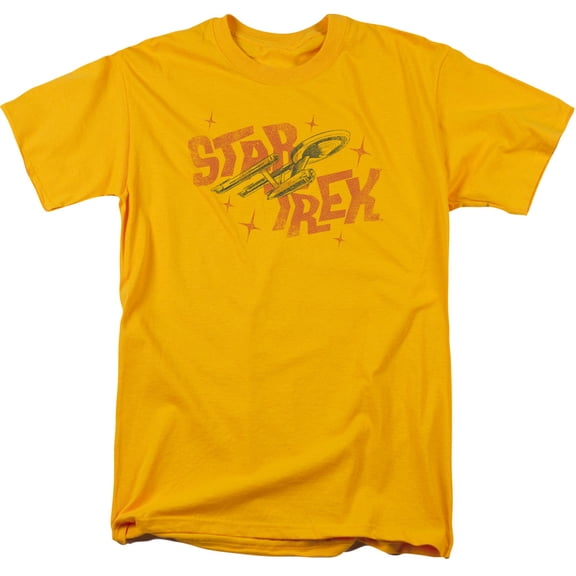 Star Trek Halftone Logo Adult 18/1 T-Shirt Gold