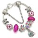 thumbnail image 3 of Pulsera de LinaBell con cuentas de Anime de Disney para mujer, joyería de moda, colgante de flor de borla rosa, dijes, brazaletes para niñas, regalos finos, nuevo, 3 of 5
