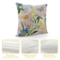thumbnail image 4 of Shiartex  Spring Yellow Blue Pink Floral Pillow Covers Cute Watercolor Colorful Flower Leaf Print Decorative Throw Pillows Rustic Farmhouse Cushion Case Decor for Couch Sofa Bed，Multi-Size, 4 of 5