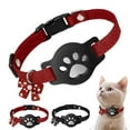 thumbnail image 3 of Adjustable Polka Dot Pet Collar with Bow – Lightweight Cat Collar Compatible with Tracking Device, Soft Polyester, Black, 3 of 7