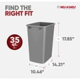 thumbnail image 3 of Rev-A-Shelf Polymer Replacement 35 Qt Silver Trash Bin, 2 Pack, RV-35-17-2, 3 of 11