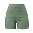 thumbnail image 5 of Sngxgn Womens Lightweight Shorts Casual Baggy Trendy Short Pants Elastic Waist Drawstring Comfy Shorts(Green,XXXL), 5 of 7