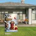 thumbnail image 3 of JOOCAR Welcome Dachshund Dog with Red Scarf Christmas Scene Garden Flag for Winter Christmas Home Outdoor Garden Yard Door Decor 12x18 inch, 3 of 5