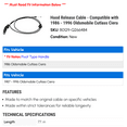 thumbnail image 2 of Hood Release Cable - Compatible with 1986 - 1996 Oldsmobile Cutlass Ciera 1987 1988 1989 1990 1991 1992 1993 1994 1995, 2 of 2